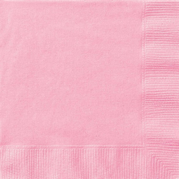 Way To Celebrate! Light Pink Paper Luncheon Napkins, 6.5in, 24ct - Walmart.com | Walmart (US)