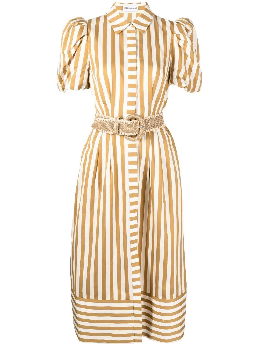 Rebecca Vallance Lucas Striped Midi Shirt Dress - Farfetch | Farfetch Global