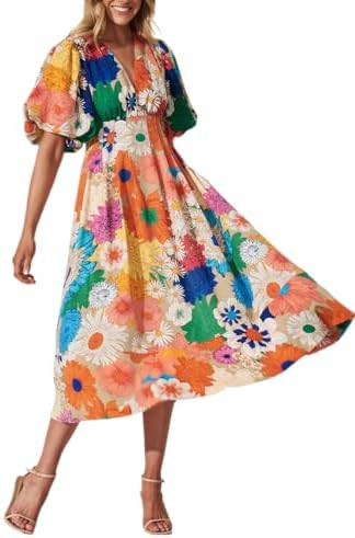Maxigerui Women's Summer Floral Maxi Dress Spring Wedding Guest Dress 2026 | Amazon (US)