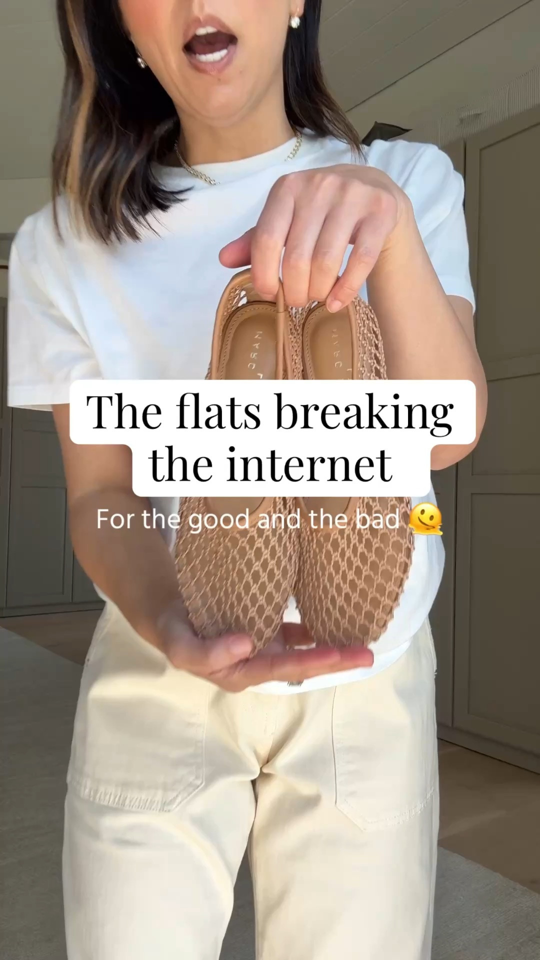 The flats breaking the internet, for the good and bad. Reviews are bad but they’re sold out 😂. To get these to stay on your feet, use glasses adhesives (linked below). 

Everlane tee medium
Everlane sweater xs
Dl1961 Billie Barrels 25
Marc Fisher flats 5 - run big 
Mansur Gavriel bag - old, linked similar color 
Celine sunglasses 
Electric Picks necklace 
Electric Picks earrings


#LTKmomlife #LTKgrwm #LTKPetite