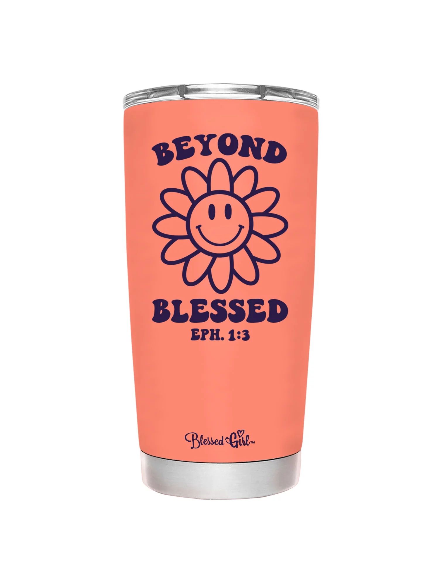 Blessed Girl 20 oz. Stainless Steel Tumbler - Beyond Blessed - Coral - Walmart.com | Walmart (US)