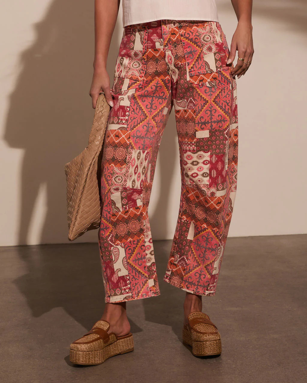 Charlotte Paisley Barrel Jeans | VICI