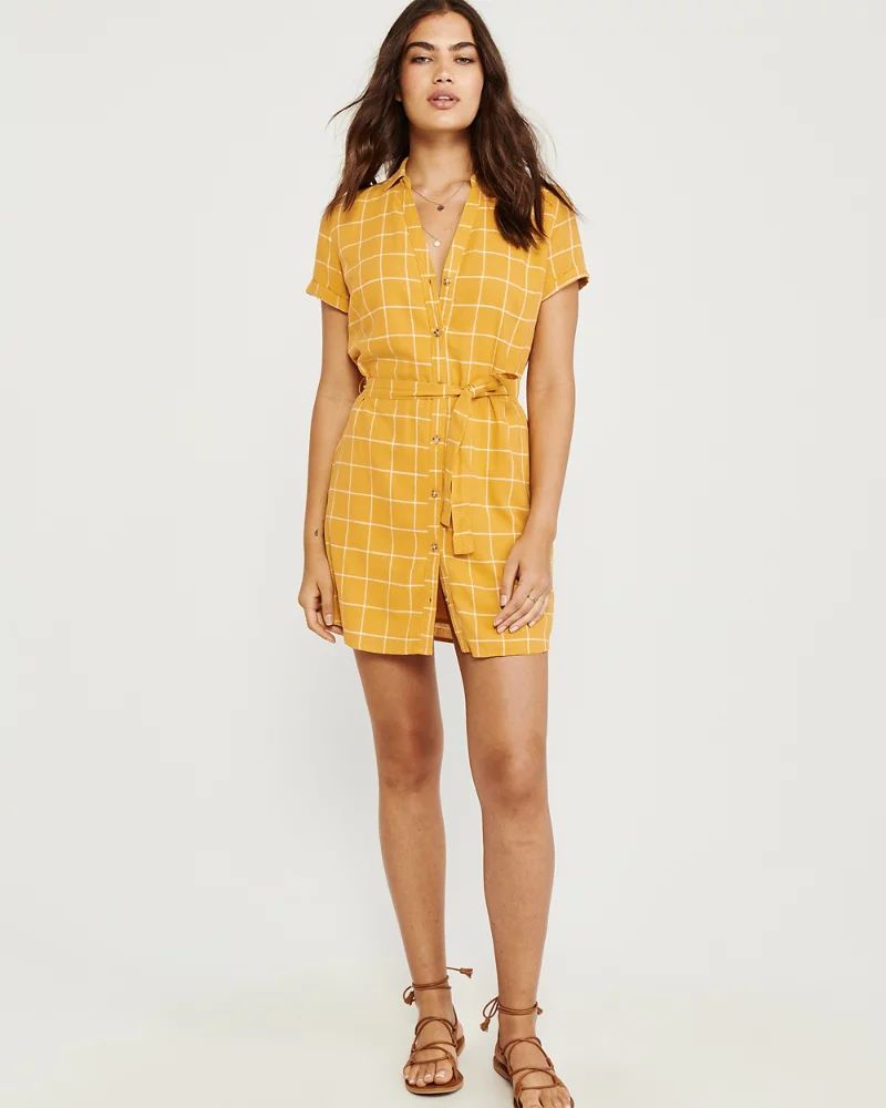 Tie-Front Shirt Dress | Abercrombie & Fitch US & UK