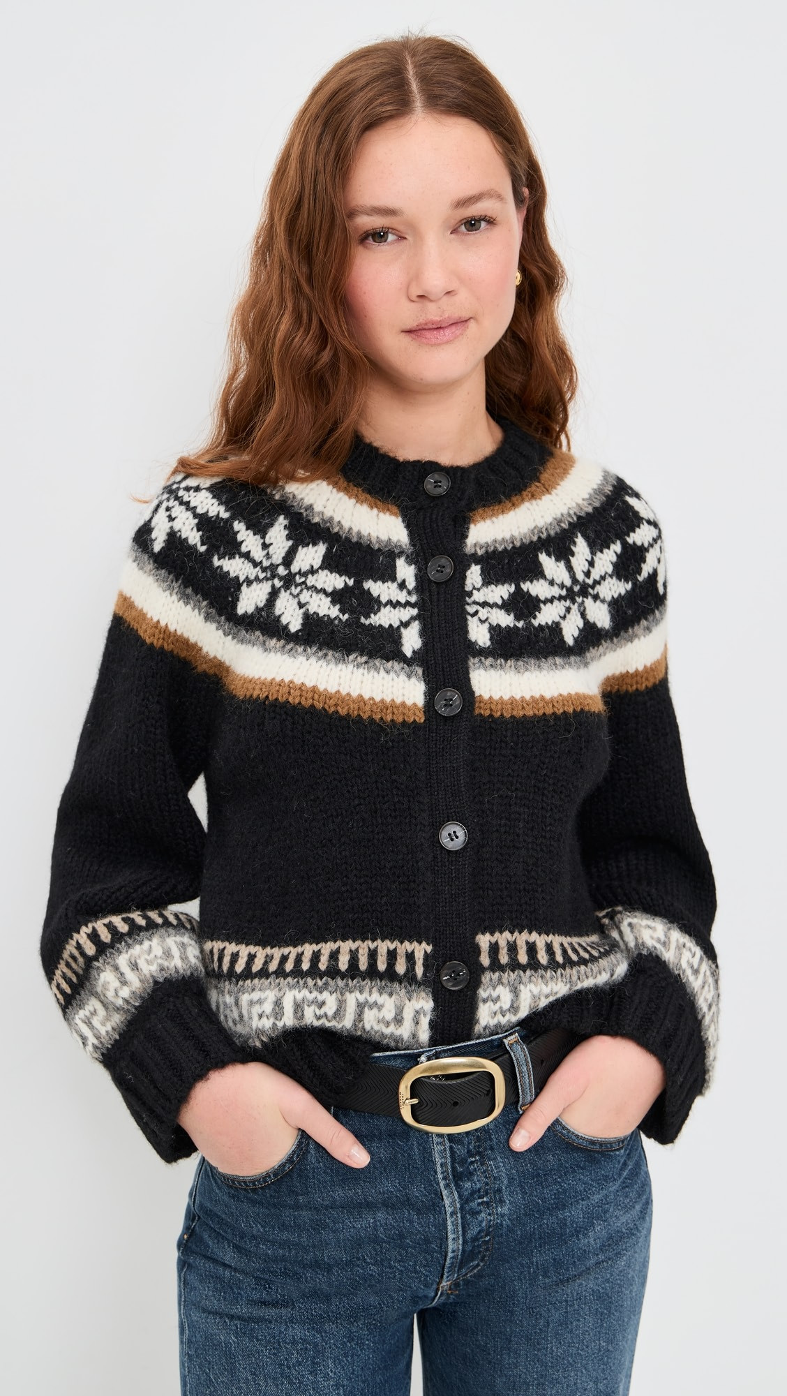 The Snowflake Ice Rink Alpaca Cardigan | Shopbop