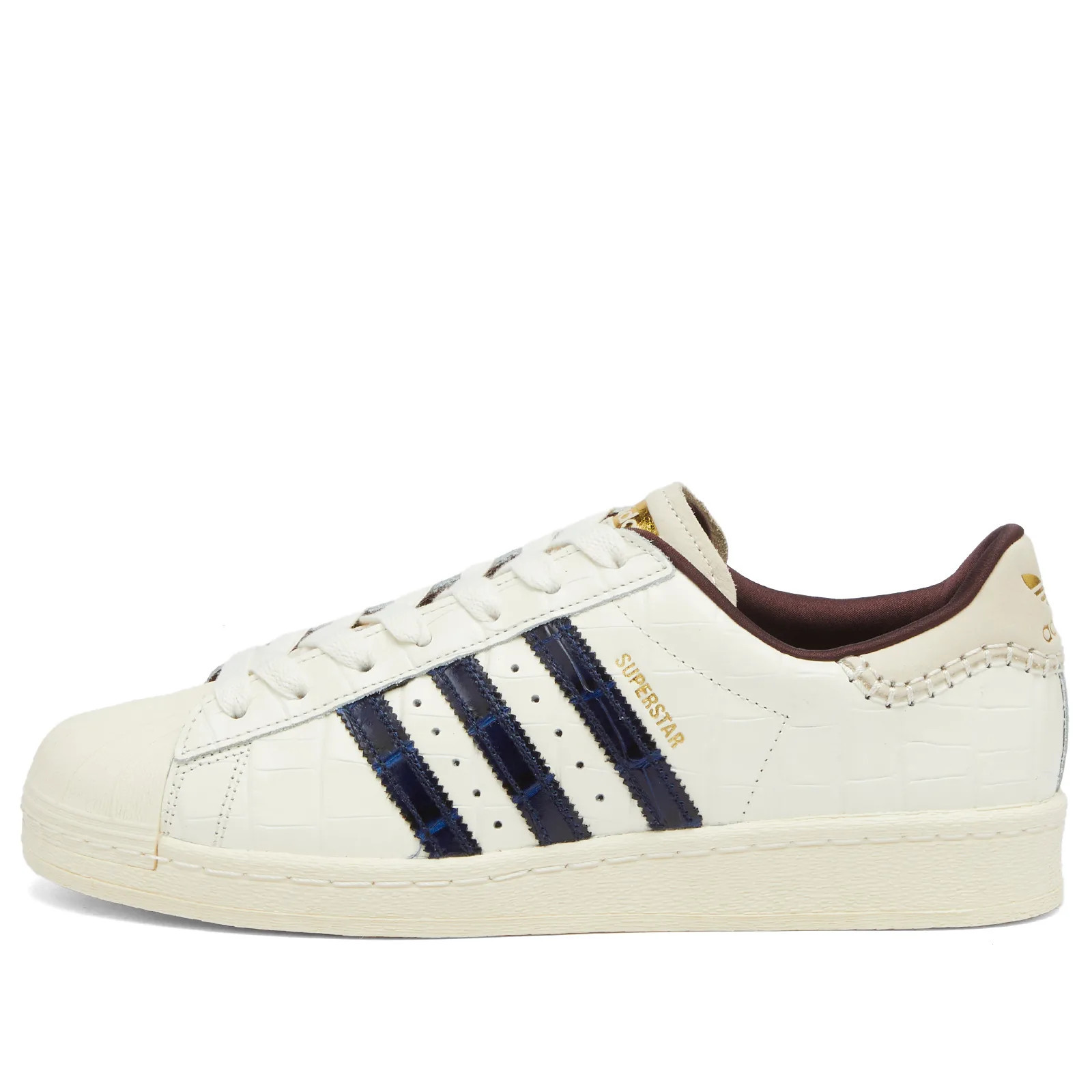 Adidas x Wales Bonner Superstar Sneaker in White/Navy/Night Red, Size UK 5.5 | END. Clothing
