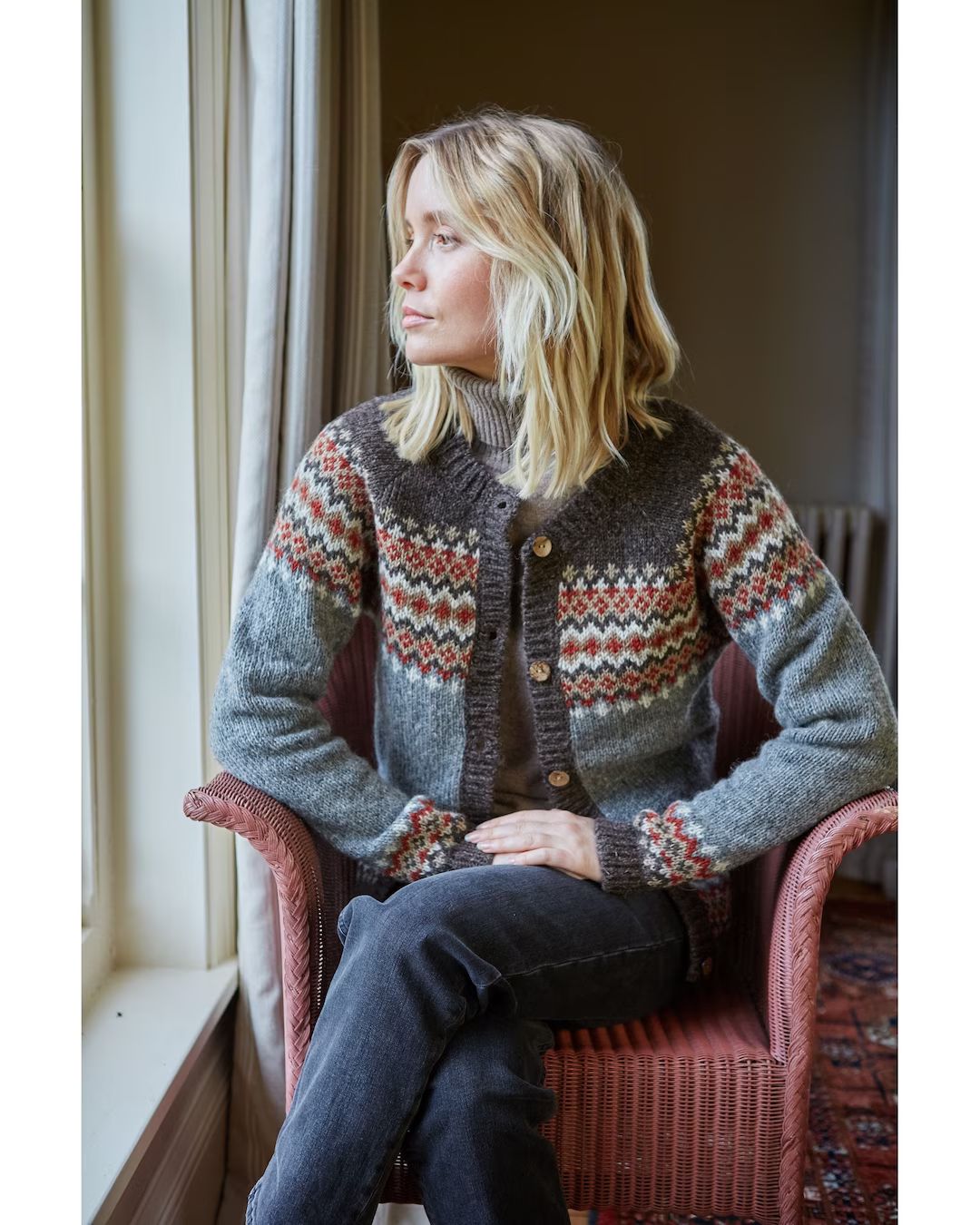 Women's Handknitted Cardigan 100% Wool Ethical - Etsy UK | Etsy (UK)