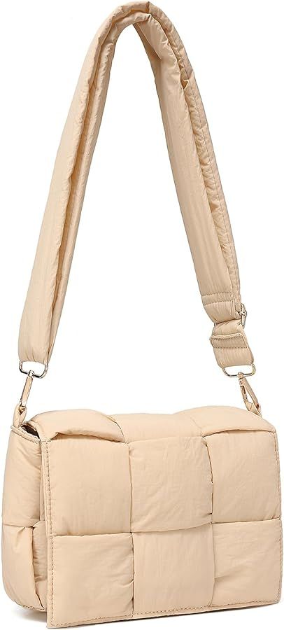 HIYOLALA Lightweight Puffer Tote Bag for Women Cute Puffy Purse | Amazon (US)
