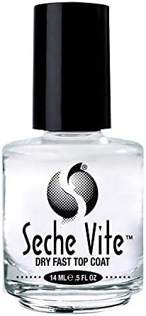 Seche Vite Dry Fast Top Nail Coat, Clear - .5 oz. oz | Amazon (US)