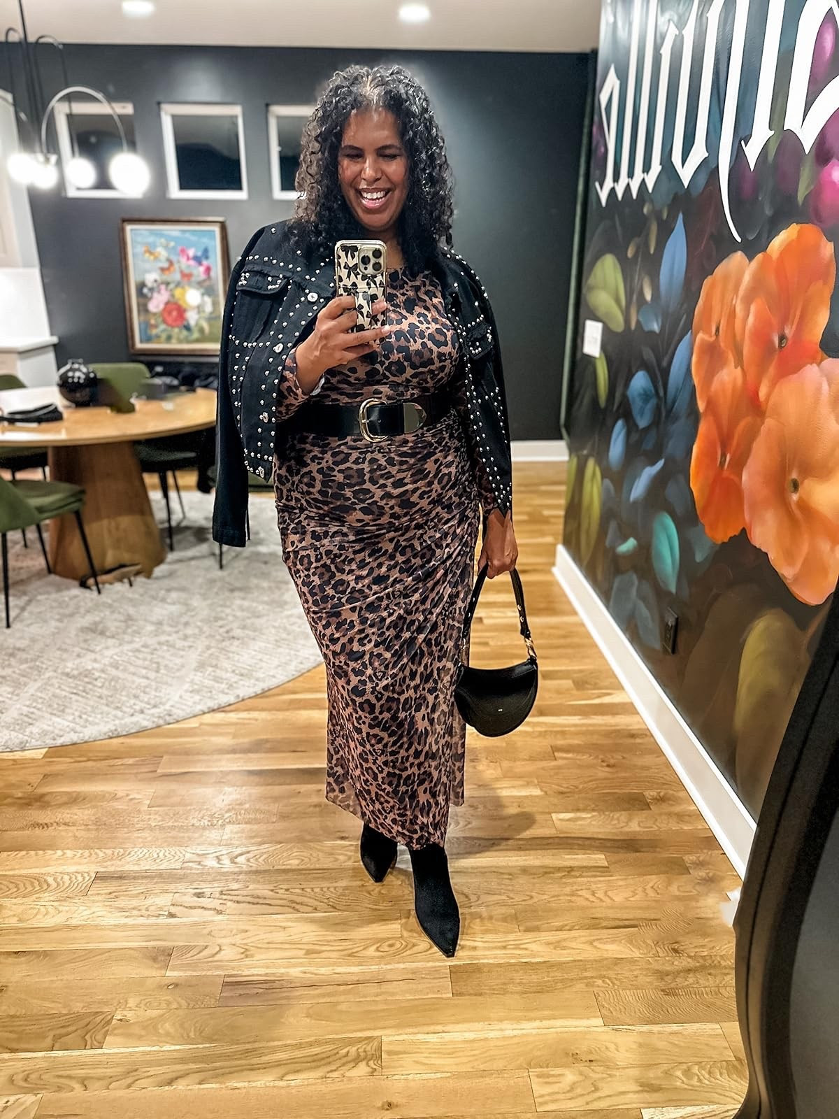 This belt and jacket are the perfect pop for this leopard stunner . It's stretchy and long and perfect for my curvy gals, wearing size xxl in both pieces. Plus, the booties are super comfy. 

#LTKHoliday #LTKSeasonal #LTKootd
