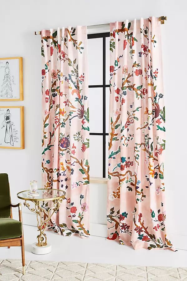 Cecilia Curtain By Anthropologie in Orange Size 50X63 | Anthropologie (US)