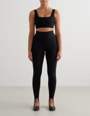Aim'n Black sense stirrup tights in black | ASOS | ASOS (Global)