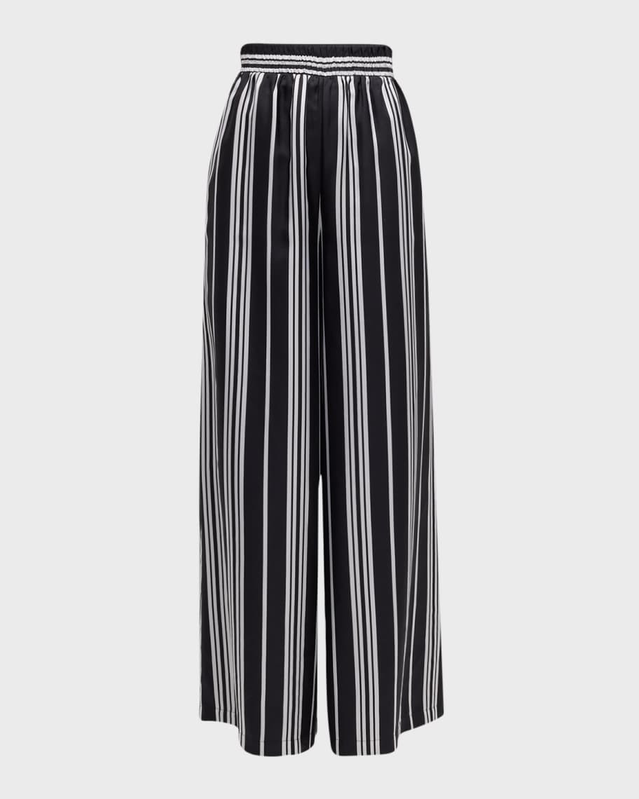 Lillian Striped Wide-Leg Pants | Neiman Marcus