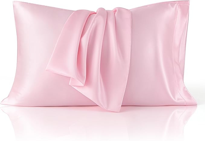 Bedsure Satin Pillowcase 2 Pack Similar to Silk Pillow Cases Standard Size, Pink Pillow Case Cove... | Amazon (US)