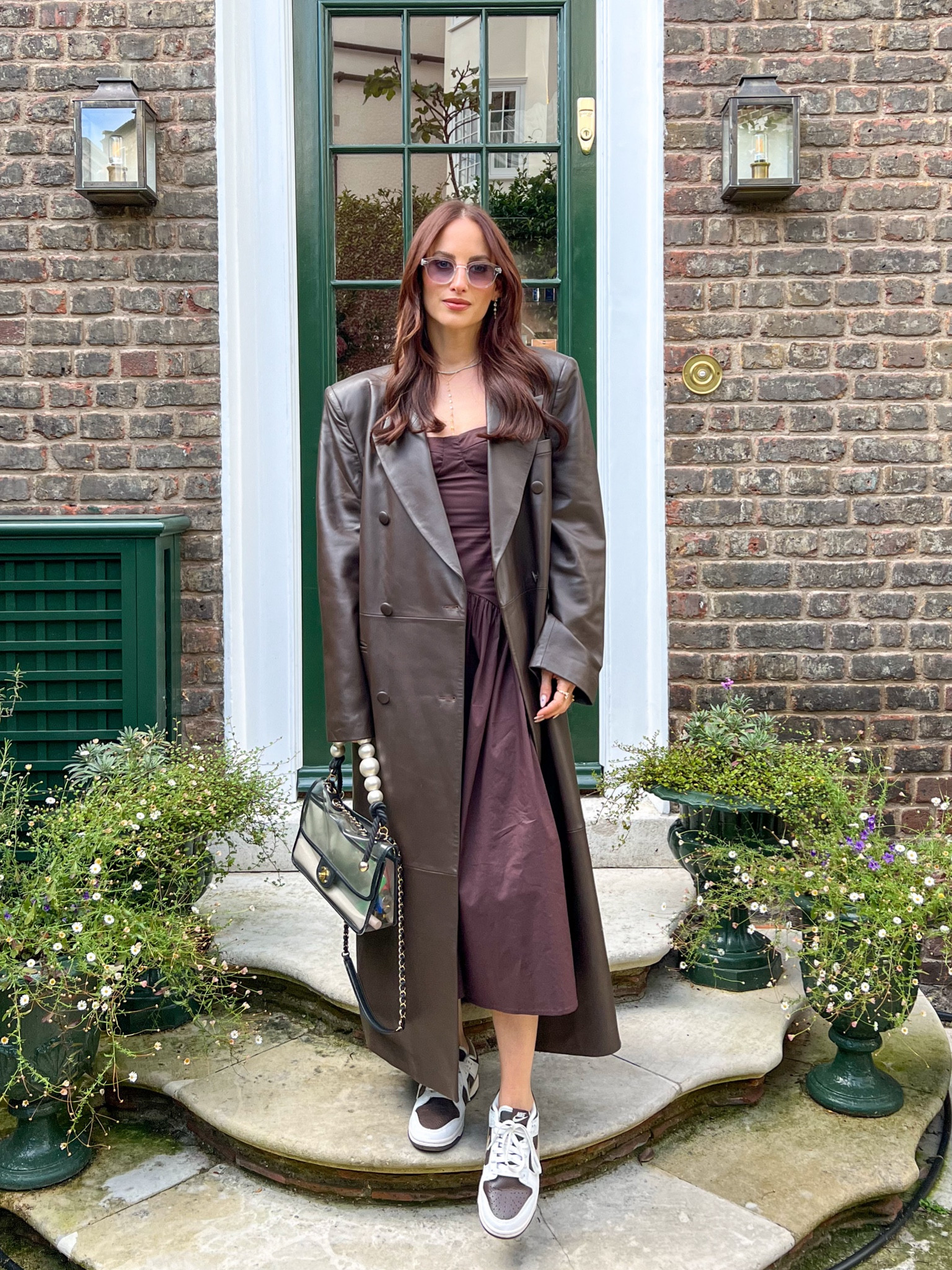 Autumn outfit, Beyond Chelsea, Peppermayo dress, Nike trainers, De Savary London coat, leather coat, midi dress, Rosie Fortescue Jewellery, gold necklace, Asos #LTKlondon

#LTKstyletip #LTKuk #LTKautumn
