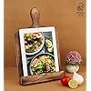 Eximious India Wooden Cookbook Stand Foldable Recipe Holder Text Book Ipad Tablet Made of Natural... | Amazon (US)