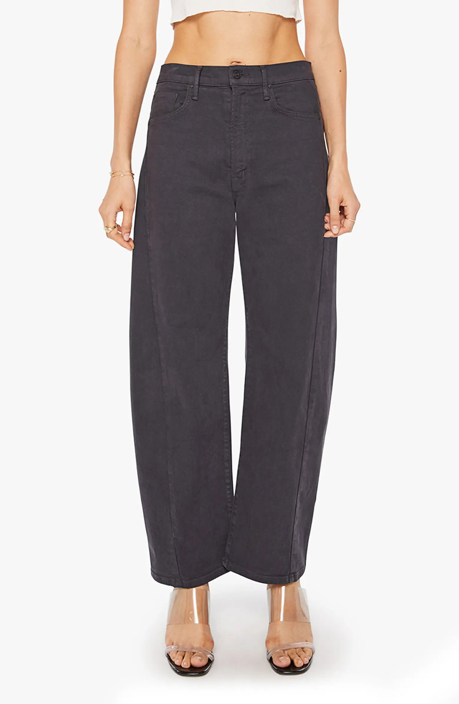 MOTHER The Half Pipe Flood High Waist Barrel Jeans | Nordstrom | Nordstrom