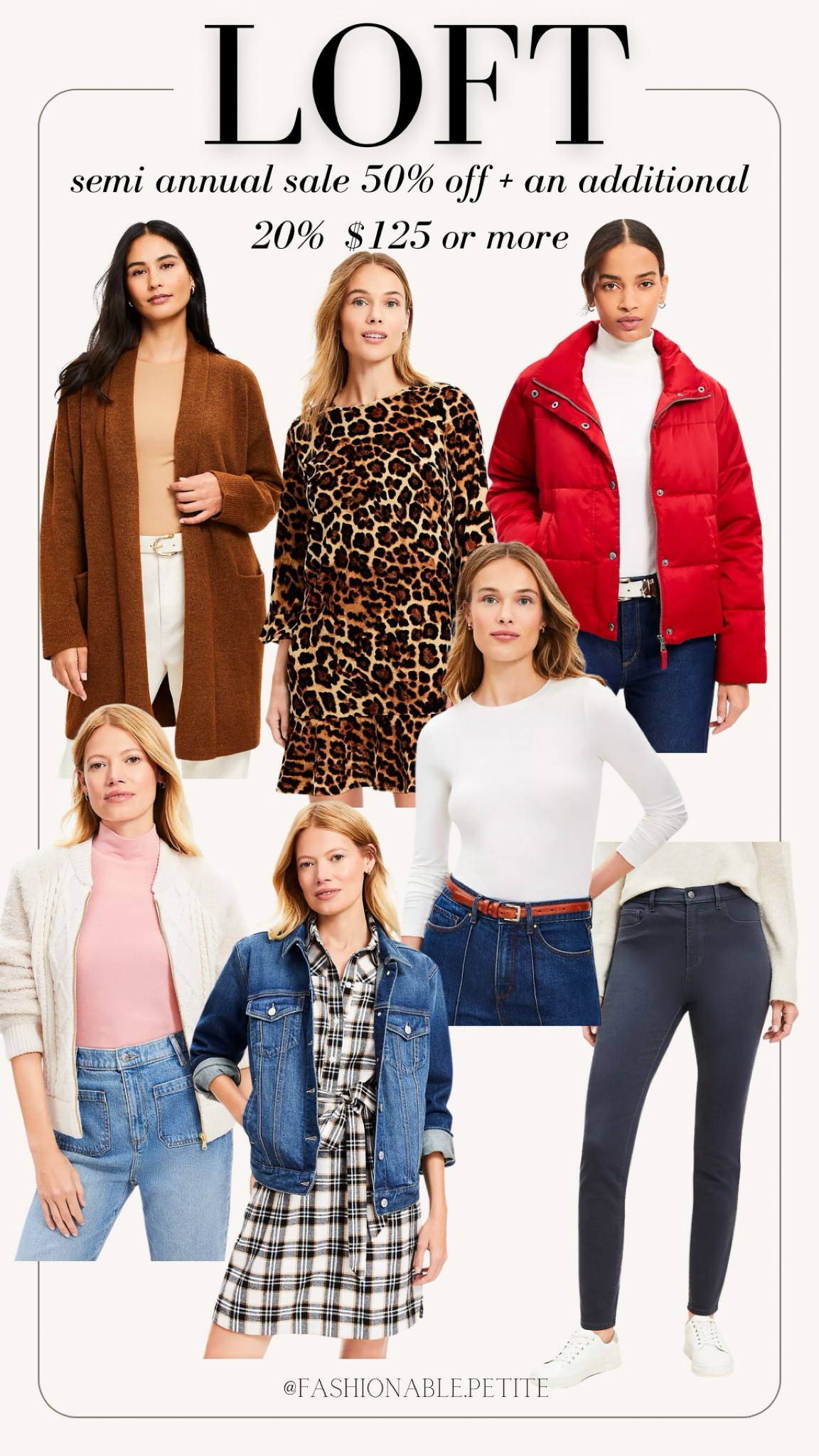 Loft semi annual sale! 50% off clearance and an additional 20% with orders over $125. 
I have the red puffer jacket and it’s a favorite coat for winter! Wear small petite, fits tts
Winter outfit, puffer jacket, winter jacket, winter fashion 

#LTKSaleAlert