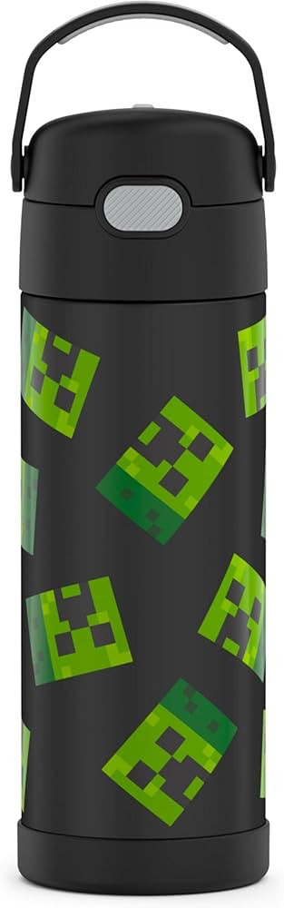 THERMOS FUNTAINER 16 Ounce Stainless Steel Vacuum Insulated Bottle with Wide Spout Lid, Minecraft | Amazon (US)