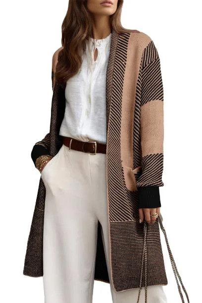 DOKOTOO Sweaters for Women Cardigans Open Front Long Sleeve Cardigan Casual Knit Sweaters Color B... | Walmart (US)