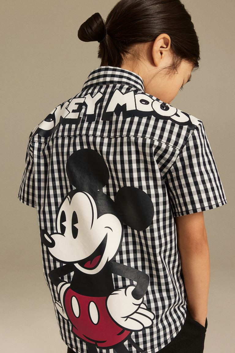 Print-motif Shirt - Black/Mickey Mouse - Kids | H&M US | H&M (US + CA)