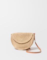 Raffia Crescent Shoulder Bag | The Little Market