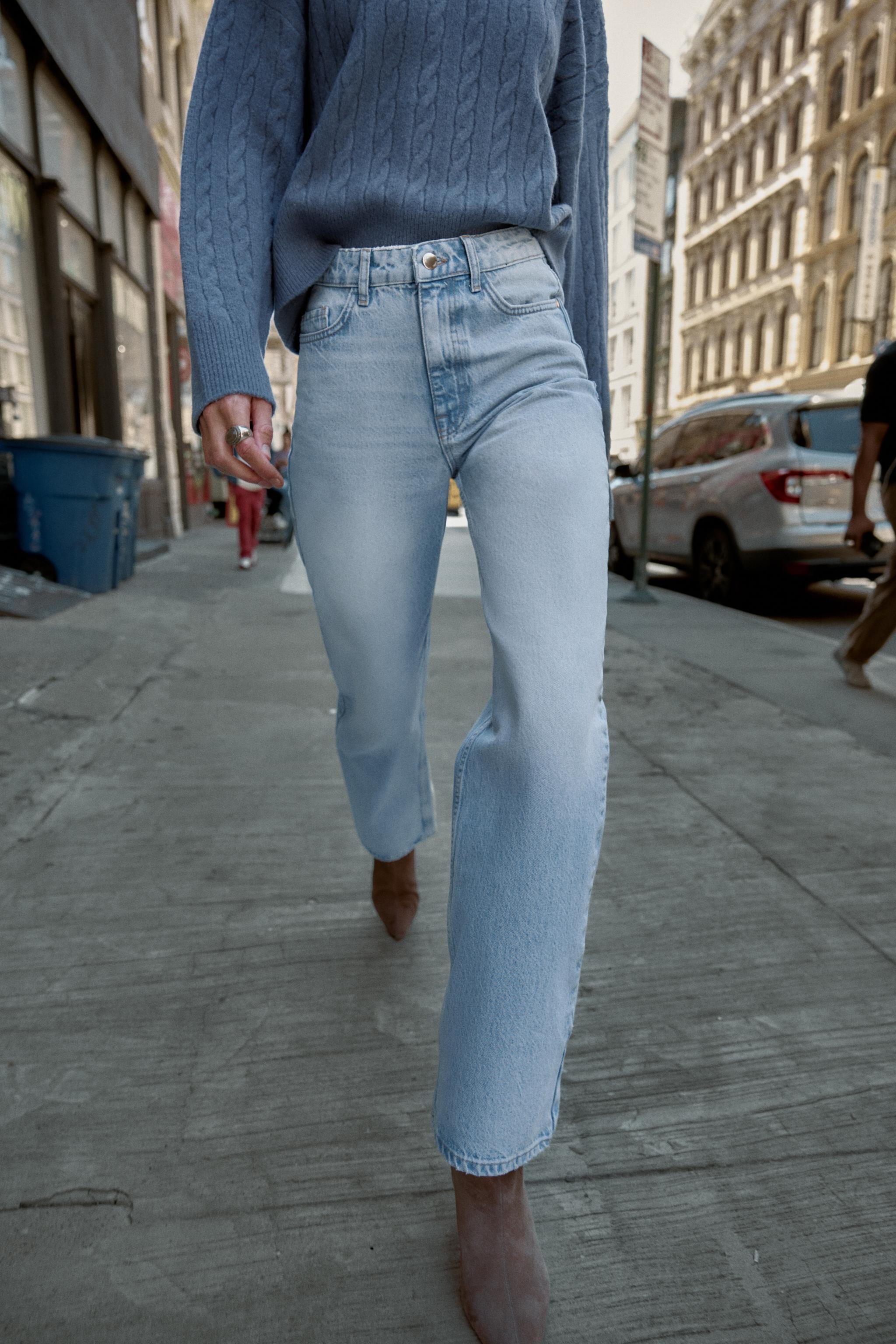 Z.04 FULL LENGTH HIGH WAIST JEANS | Zara US