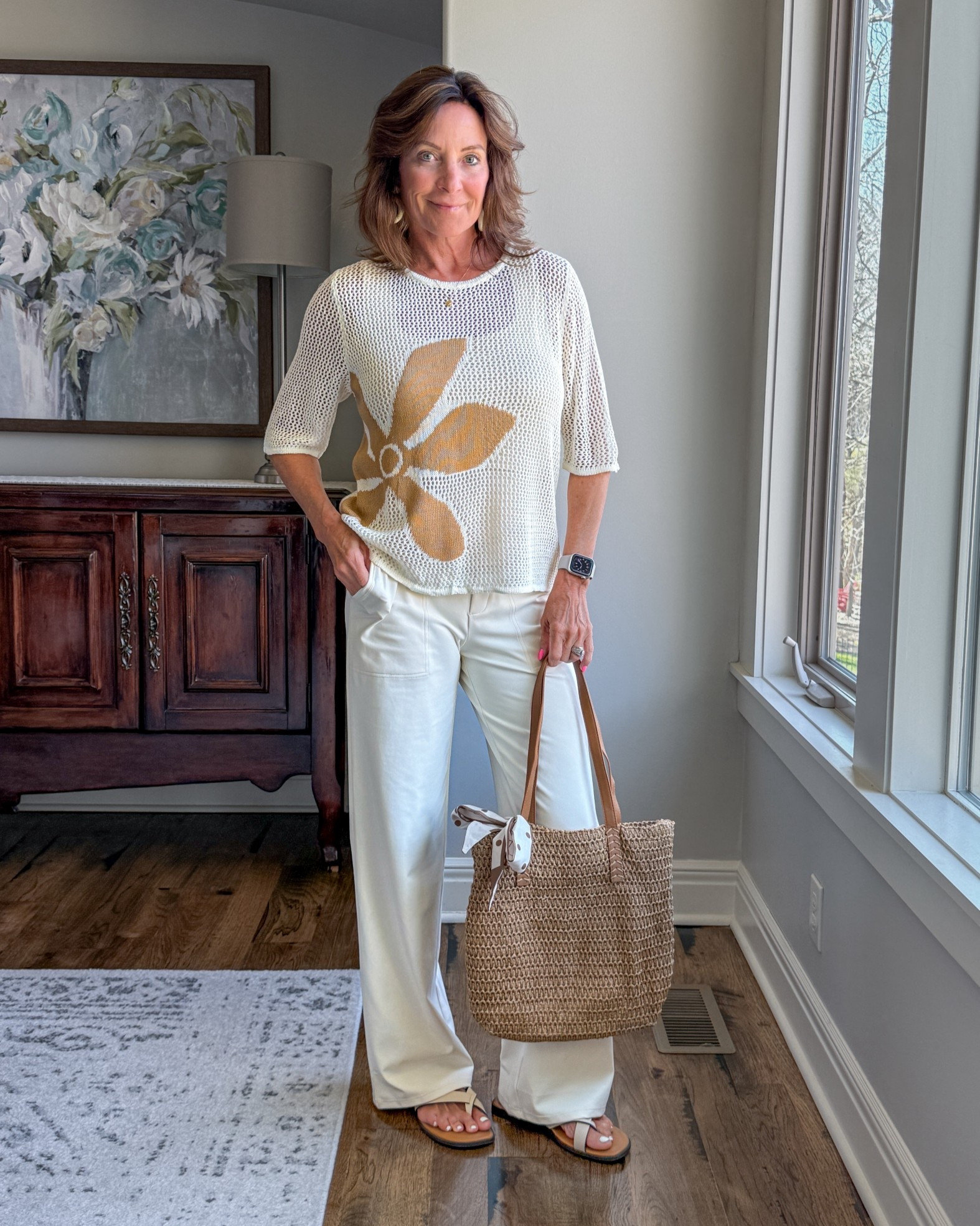Lightweight Knit Short Sleeve Sweater Casual Summer Outfit

An easy neutral look that feels polished without trying too hard. The breathable knit adds texture while keeping it comfortable for warm days.

#AmazonFashion #NeutralStyle #StyleOver50 #EffortlessStyle #EverydayChic #resortwear