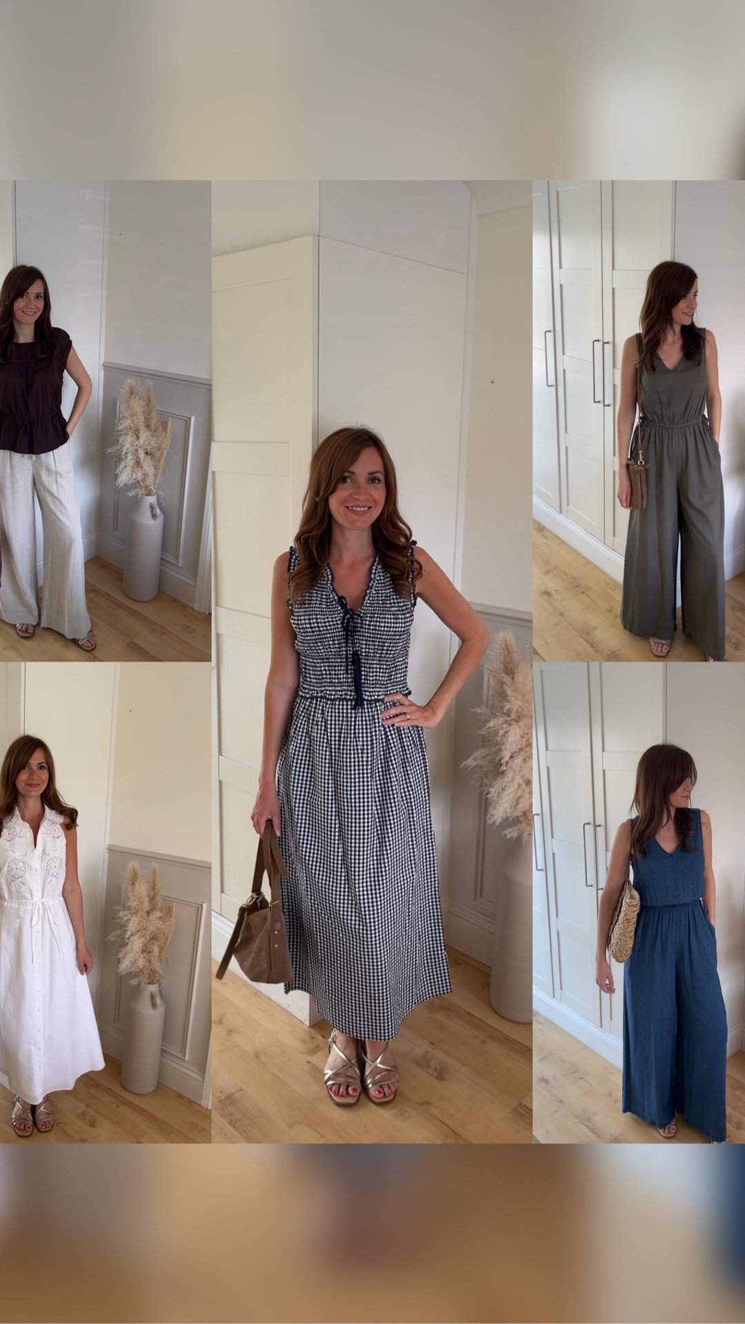 Marks & Spencer ✨

Navy gingham dress size 8.
White dress size 8.
Jumpsuits size 10 regular.
Brown top size 10.
Oatmeal trousers size 10 regular.

#LTKSummer #LTKuk