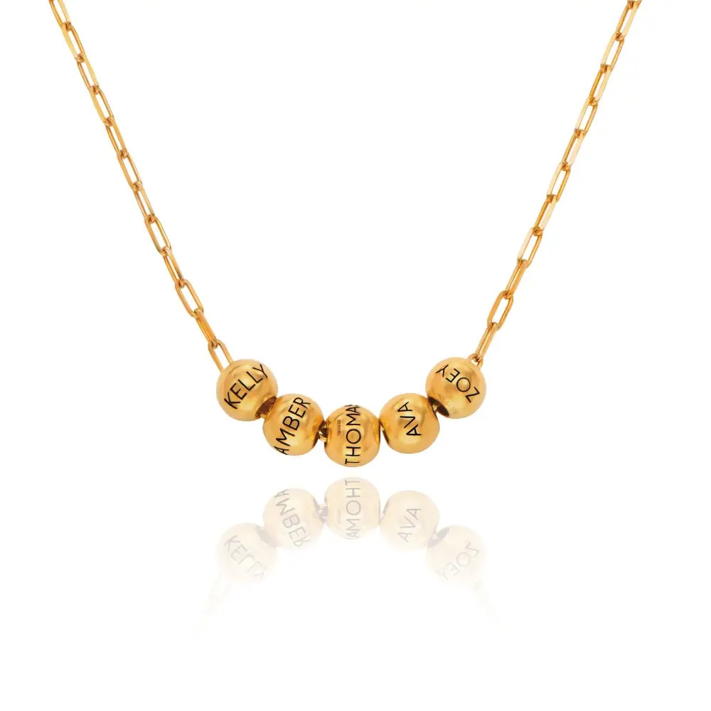 The Balance Bead Necklace in Gold Vermeil | Theo Grace