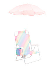Toddler Diagonal Ombre Beach Chair With Umbrella And Cup Holder | Outdoor Toys | Marshalls | Marshalls