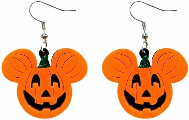 Jack O Lantern Mouse Shaped Halloween Earrings for Women/Adults. Mouse Pumpkin Earrings | Amazon (US)
