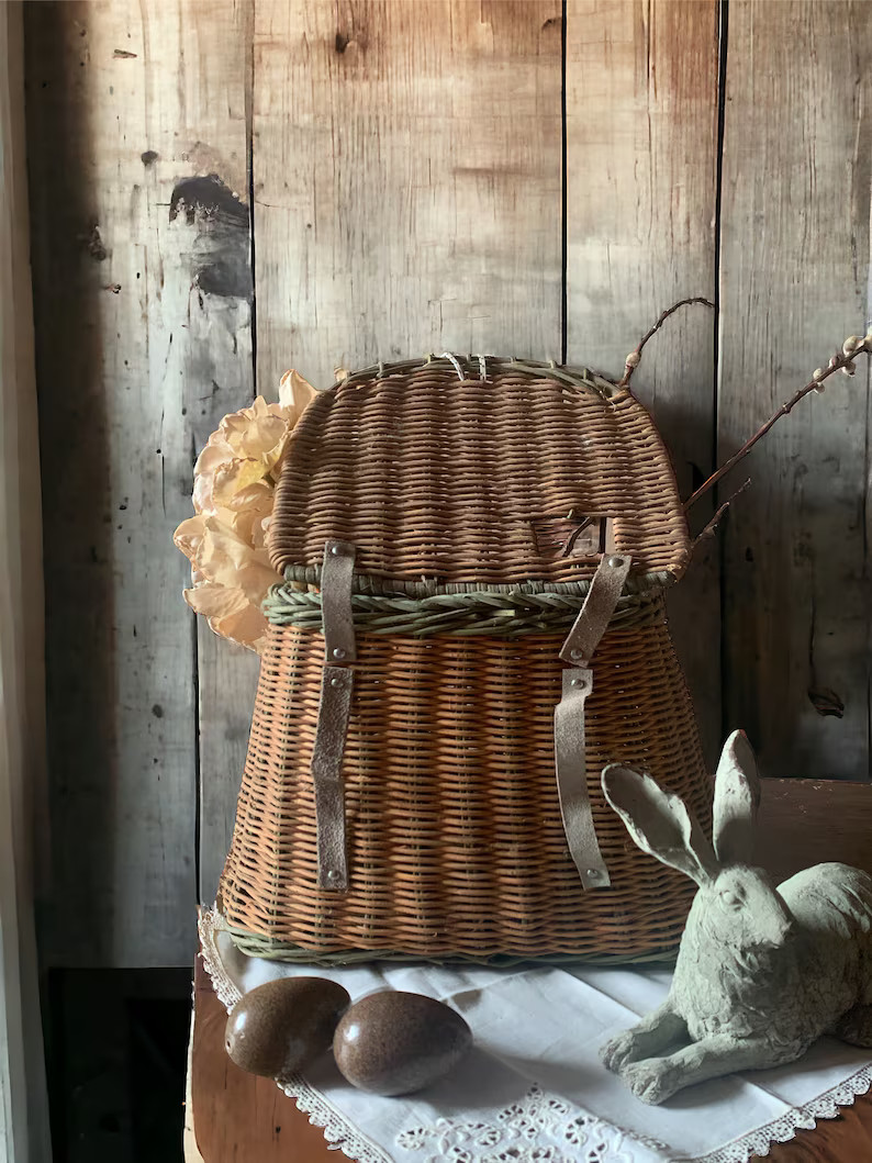 Vintage Fishing Creel, Fish Basket, Wicker Basket, Lakehouse Decor, Cabin Decor, Farmhouse, Rusti... | Etsy (US)