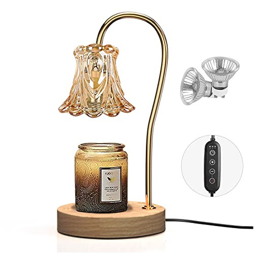 Candle Warmer Lamp, Dimmable Lantern with Timer, Wax Melt for Scented Candles, Compatible with Small & Large Jar, with 2 Light Bulbs | Amazon (US)