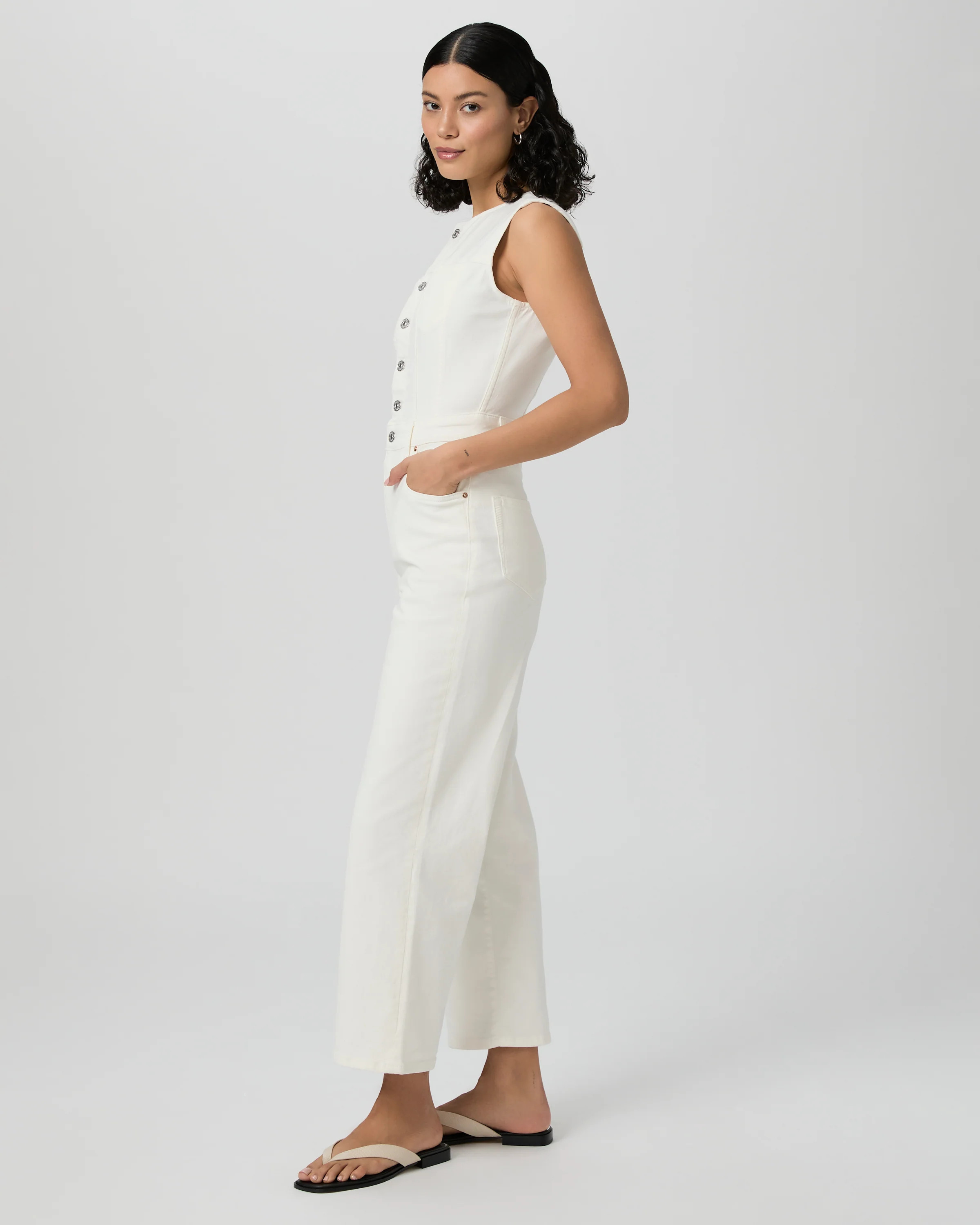 Cirie Ankle Denim Jumpsuit | Paige