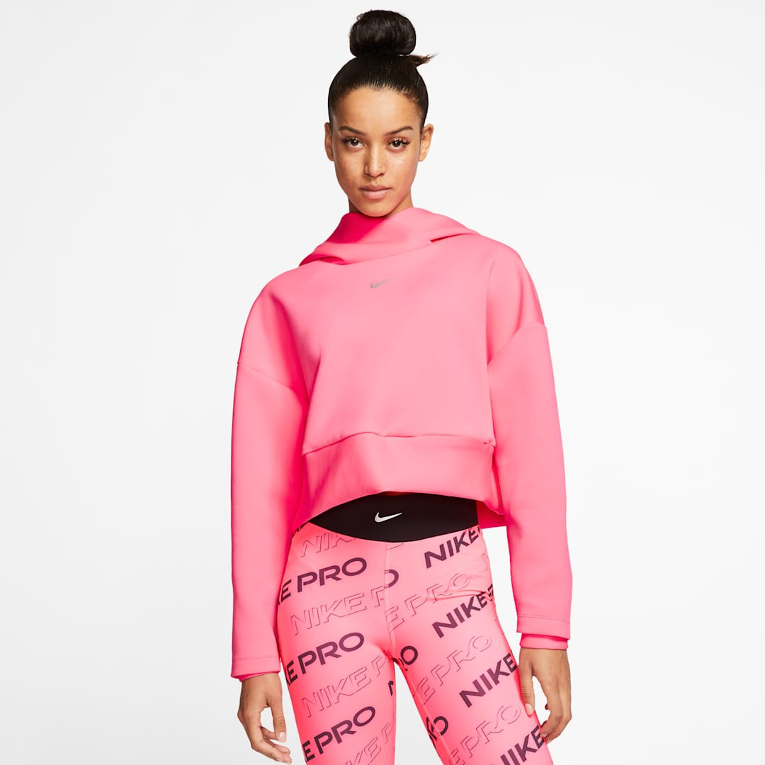 Nike Pro Women's Fleece Pullover Hoodie Size L (Pink) CJ3591-679 | Nike (US)