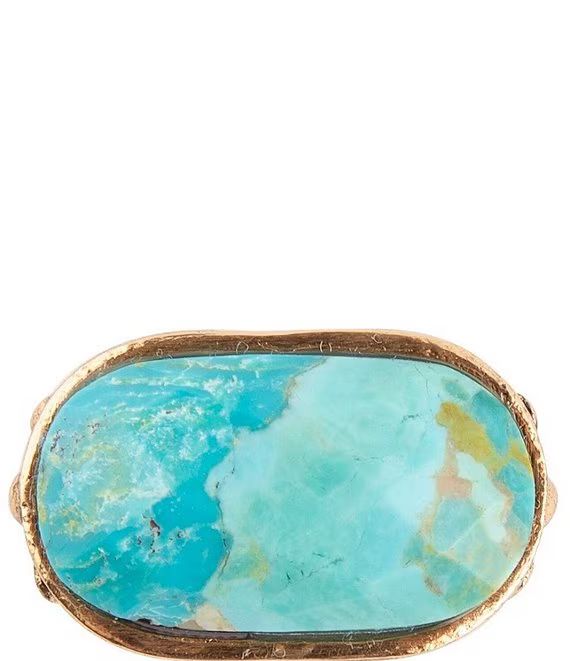 Bronze and Faceted Genuine Turquoise Cocktail Ring | Dillard's