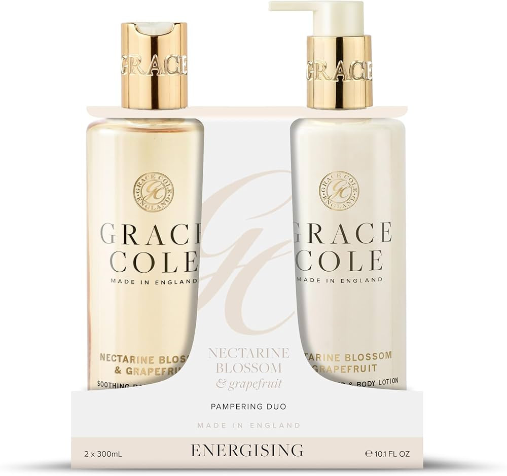 Grace Cole Nectarine Blossom & Grapefruit Scented Body Care Duo Gift Set 1 x Bath & Shower Gel 30... | Amazon (UK)