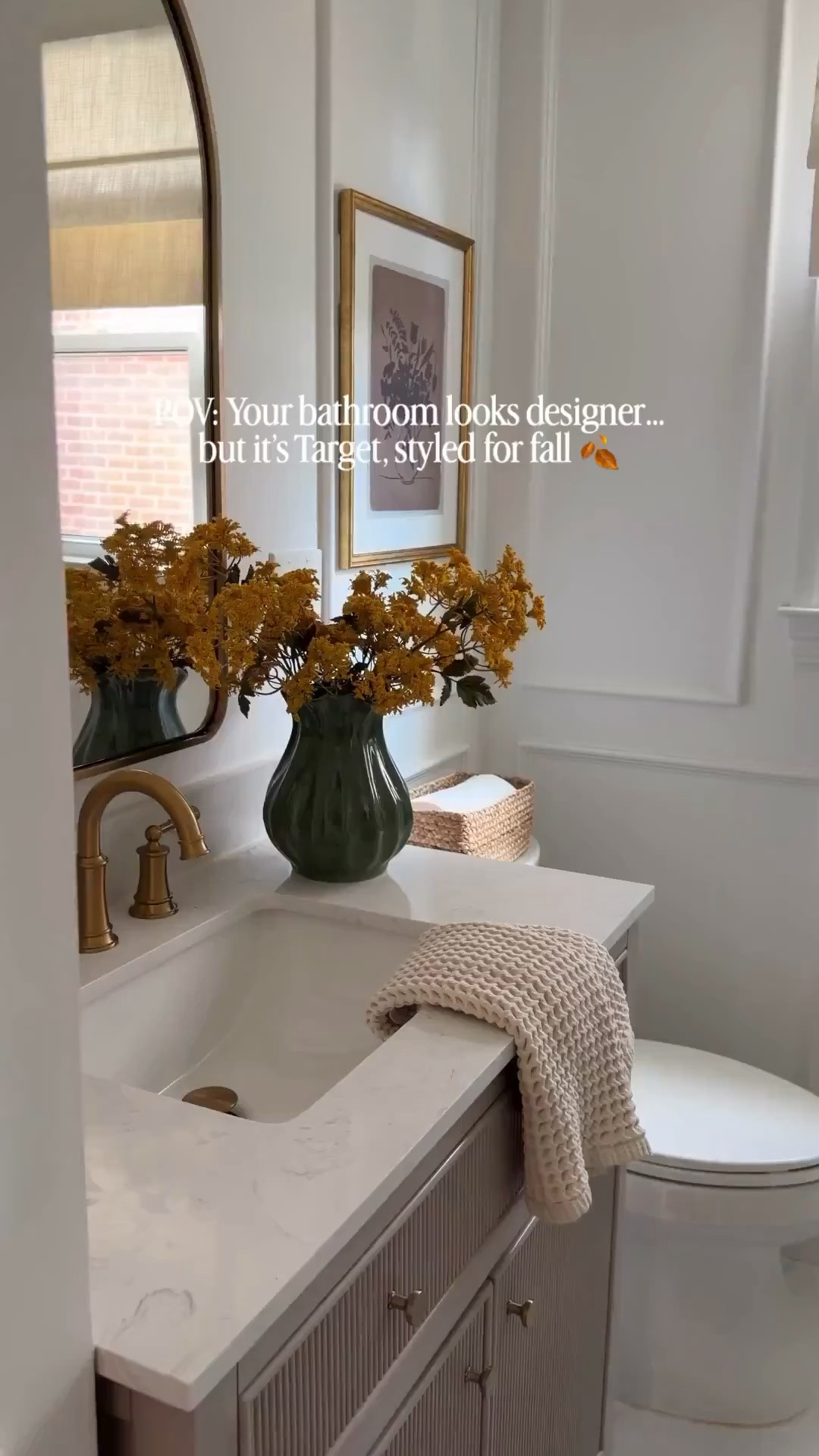 A few simple fall touches were all it took to make this bathroom feel extra cozy for the season. 🍂🤎

I love how a few warm, thoughtfully chosen details can completely change the feel of a space without needing a full makeover or a big budget.

Sometimes the smallest updates are all you need to make a room feel fresh, inviting, and beautifully pulled together. ✨

#LTKHome #LTKmomlife #LTKdayinmylife