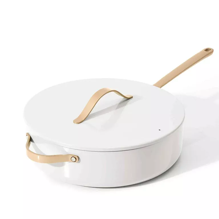 Beautiful 20pc Ceramic Non-Stick Cookware Set, White Icing by Drew