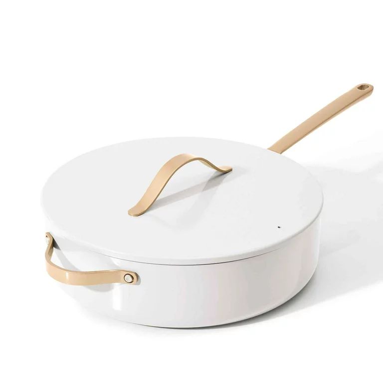 Beautiful 5.5 Quart Ceramic Non-Stick Saute Pan, White Icing, by Drew Barrymore - Walmart.com | Walmart (US)