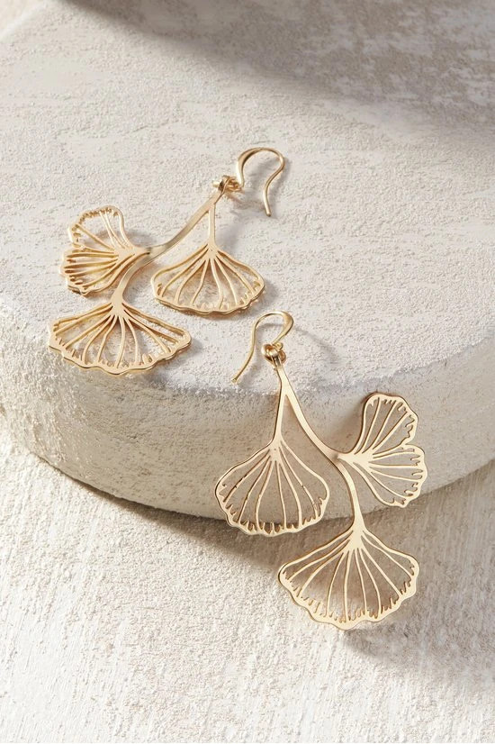 Greta Ginkgo Drop Earring | Soft Surroundings