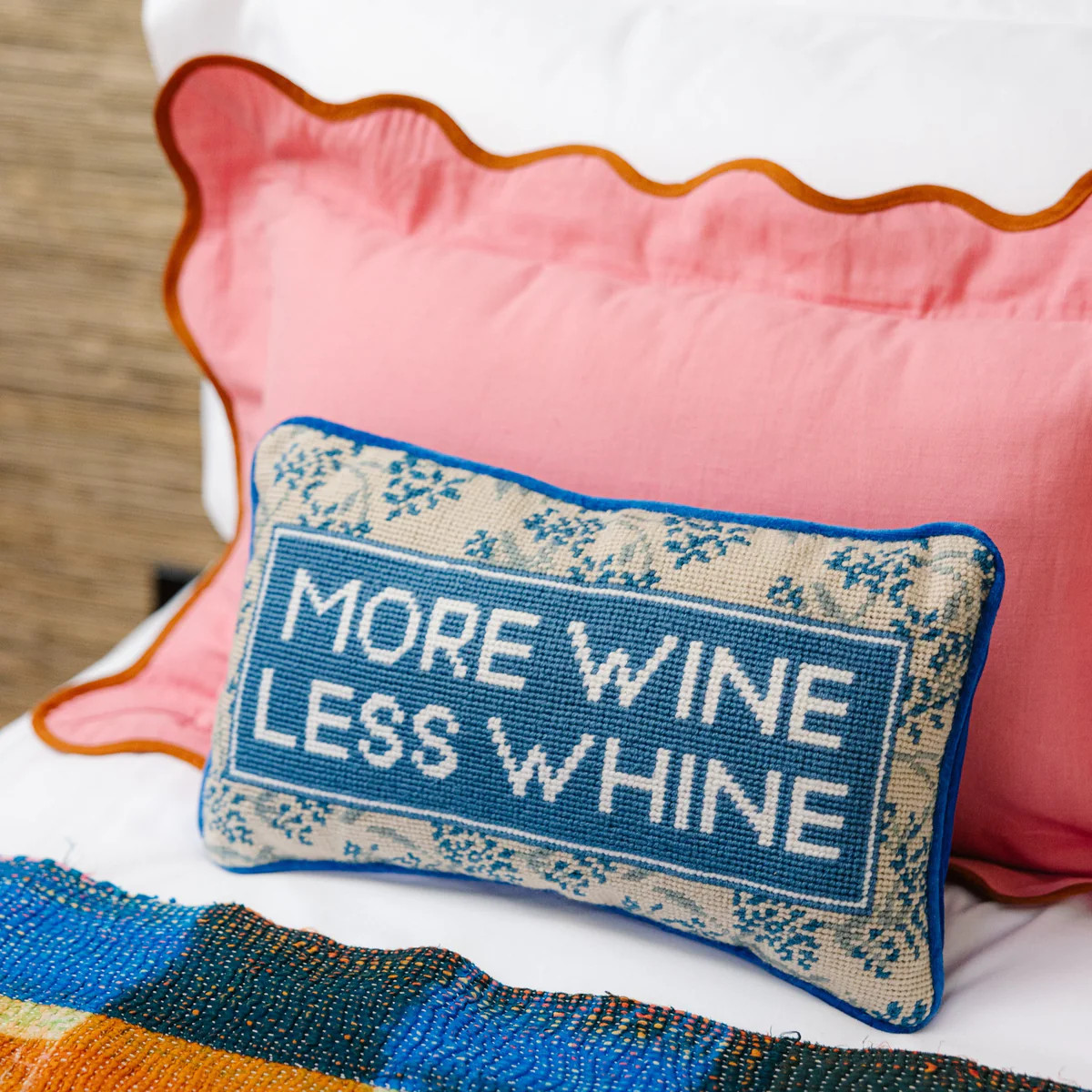 Furbish Studio - More Wine Needlepoint Pillow | Furbish Studio