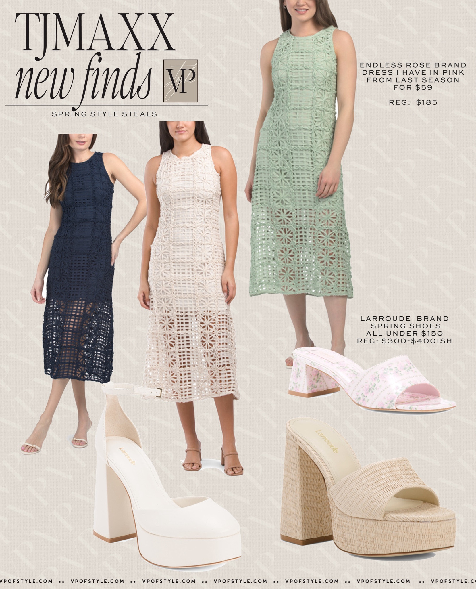 Tjmaxx finds. This is the same style dress from endless rose that I wore to the wedding last summer in Serbia. It’s still not their website for full price but I found it on Tjmaxx for $59!!! Runs tts. I’m wearing size xs. I found so many shoes on the Tjmaxx site by larroude for 60% or more off of retail price!! Tjmaxx dresses. Tjmaxx fashion. Tjmaxx style steals Tjmaxx spring shoes  

#LTKFindsUnder50 #LTKWedding #LTKStyleTip