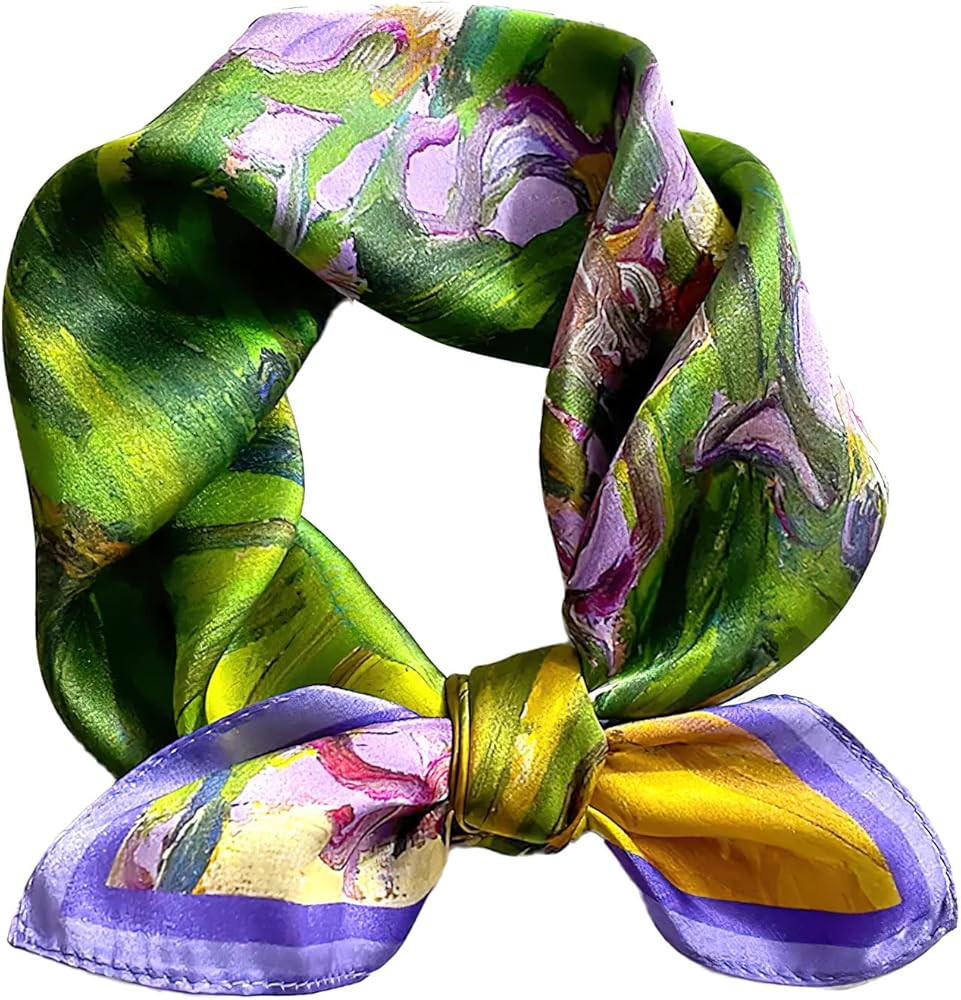 MEISEE 100% Pure Mulberry Silk Scarf 21" Square Scarf Neckerchief Headscarf Breathable Lightweigh... | Amazon (US)