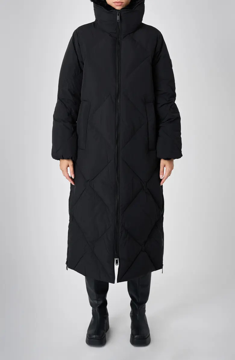 Dida Faux Fur Trim Water Repellent Down Puffer Coat | Nordstrom