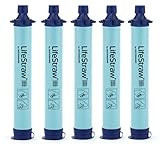 LifeStraw Personal Water Filter for Hiking, Camping, Travel, and Emergency Preparedness, 5 Pack, Blu | Amazon (US)