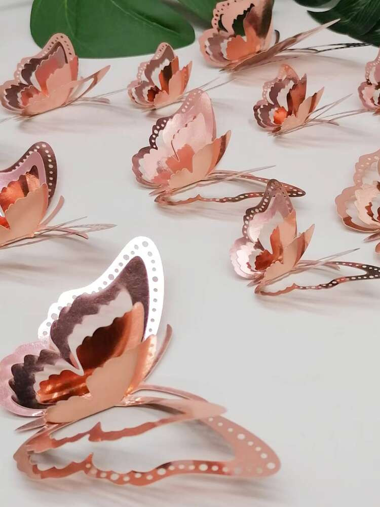 12pcs Hollow Butterfly Sticker | SHEIN