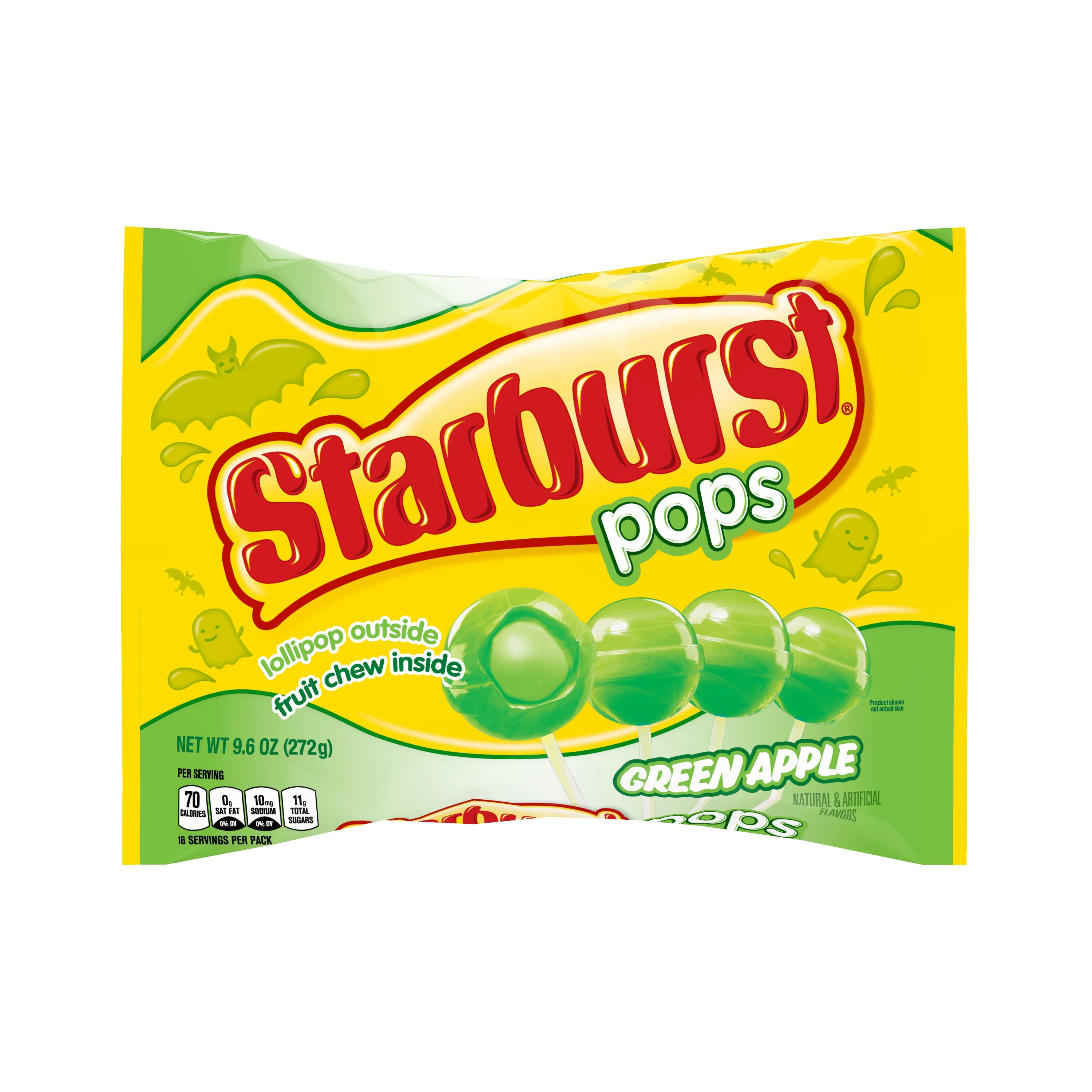 STARBURST Filled Green Apple Lollipops Halloween Hard Party Candy Suckers  9.6 oz. Lay Down Bag | Walmart (US)
