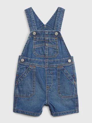 Baby 100% Organic Cotton Denim Shortall with Washwell | Gap (US)