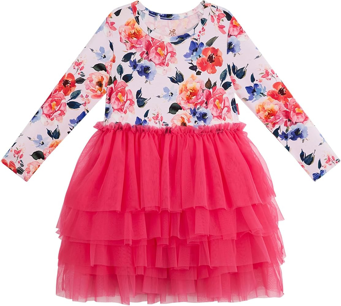 Toddler Girl Tulle Dress, Bamboo Viscose Long Sleeve Tutu Birthday Party Dress Outfits 2-5T | Amazon (US)